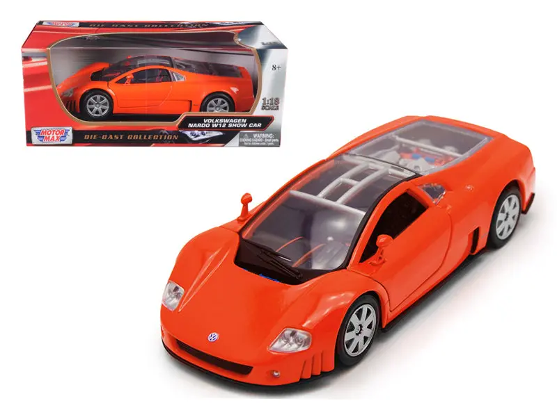 Volkswagen Nardo W12 Show Car Orange 1/18 Diecast Model Car By Motormax 1