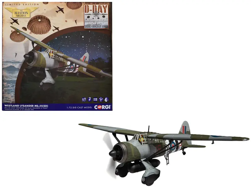 Westland Lysander Mk. Iii Aircraft "'Lucky' Newhouse No. 161 Squadron" (1944) British Royal Air Force "The Aviation Archive" Series 1/72 Diecast Model By Corgi 1
