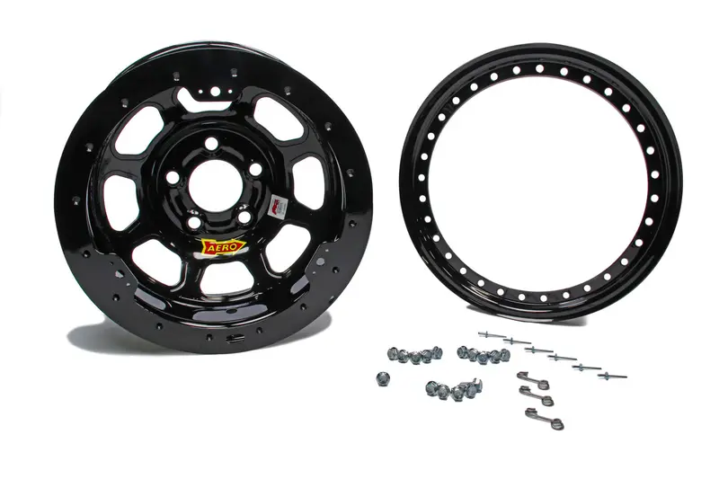Aero Race Wheels 53-184730B 15X8-Inch Steel Rim – 3" Backspace, 4.75" Bolt Circle, Matte Black 1