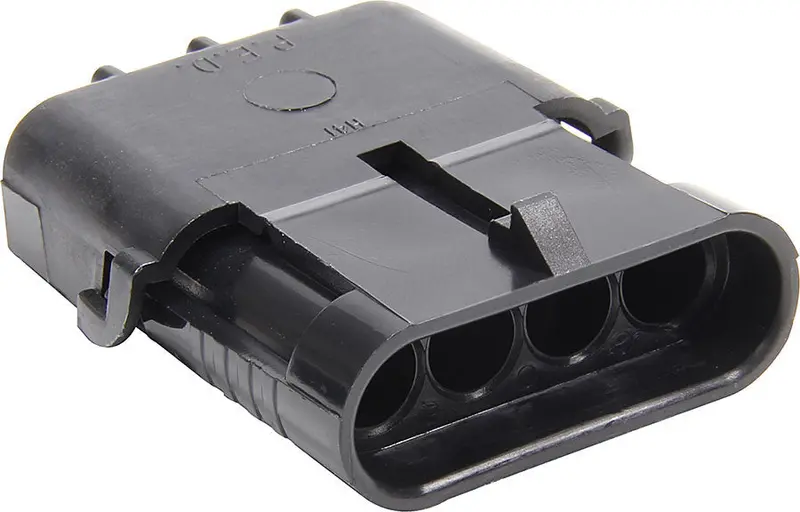 Allstar Performance 76295 4-Pin Weather-Pack Connector Housing – Sealed Shroud For Wiring Harnesses 1