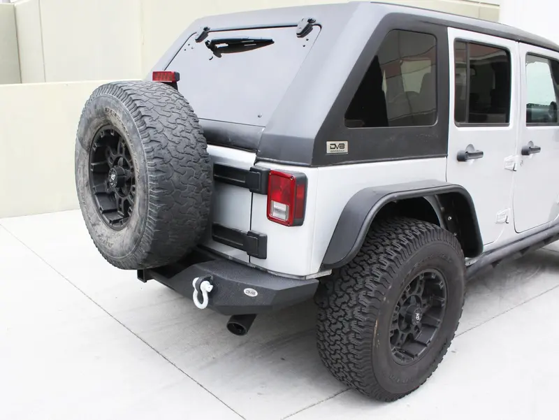 Dv8 Offroad Rear Bumper – Full-Length Steel Replacement For Jeep Wrangler Jk (2007–2018) 1