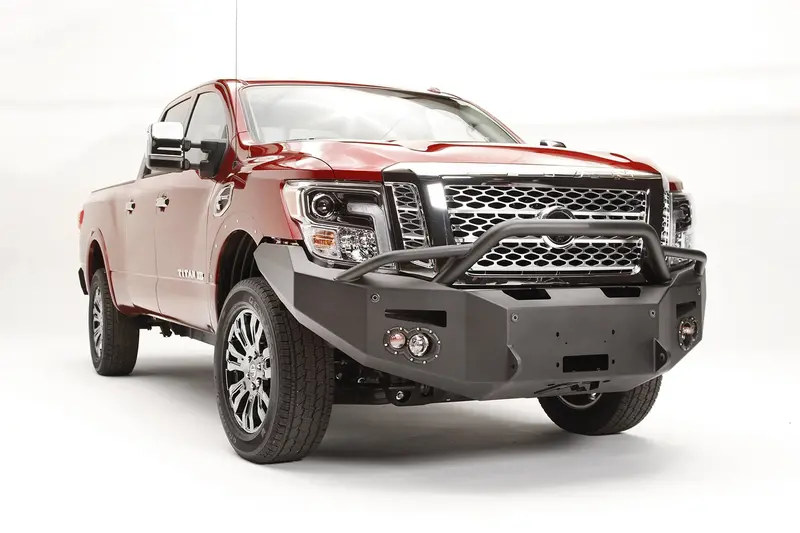 Fab Fours Nt16-F3752-B Premium Winch Front Bumper; Uncoated/Paintable; W/Pre-Runner Guard; [Awsl]; 1