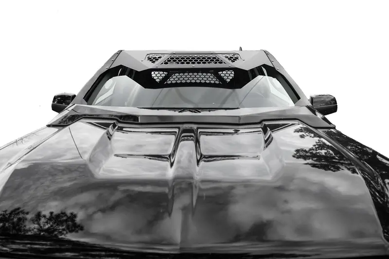 Fab Fours Vc3800-1 Vicowl Roof Visor & Cowl Combo – Two-Tone Black Powder Coat 1