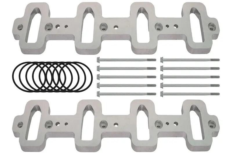 Ict Billet 551959 Cathedral-Port Ls Intake Manifold Spacer – Cnc-Machined Aluminum 1