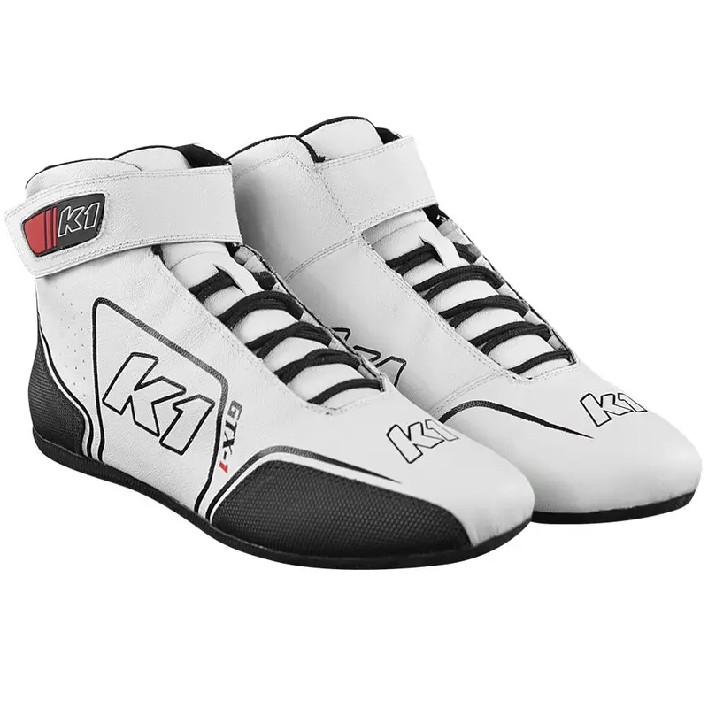 K1 Racegear Gtx-1 Racing Shoe – White/Black, Size 12, Fia 8856-2000 Certified 1