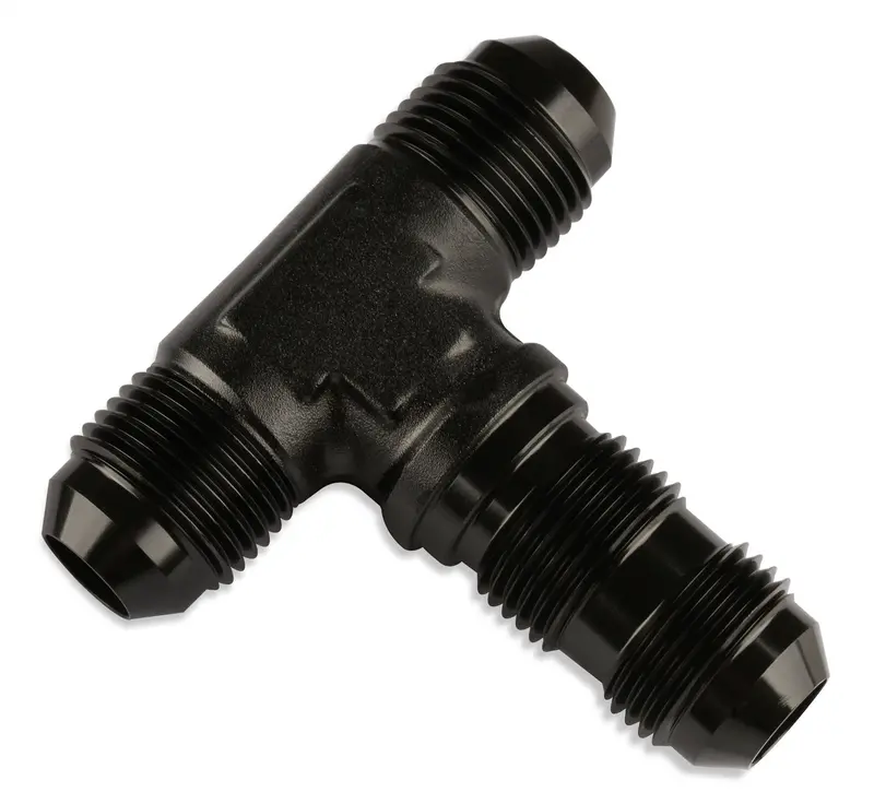 Mr. Gasket Anodized Black -10An Bulkhead Tee Fitting 1