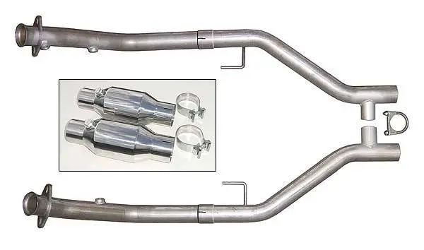 Pypes H-Pipe Exhaust System – 2.5" Catted H-Pipe For Short-Tube Headers, Model Hfm26 1