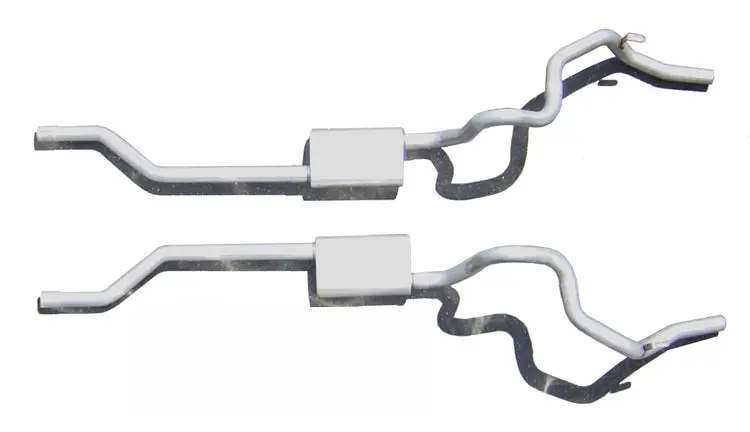 Pypes Sgf31S Crossmember-Back Exhaust System – 2.5" Dual Split Rear Exit, Race Pro Mufflers, 409 Stainless Steel 1