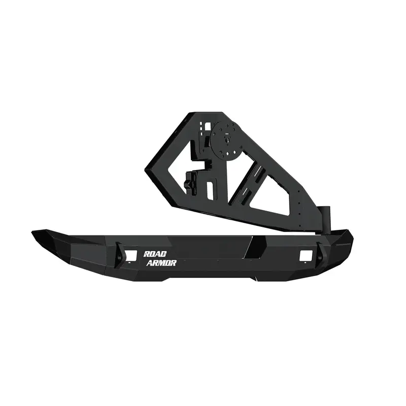 Road Armor 5072R1B-Tc Stealth Mid-Width Rear Bumper With Integrated Tire Carrier – Textured Black Finish 1