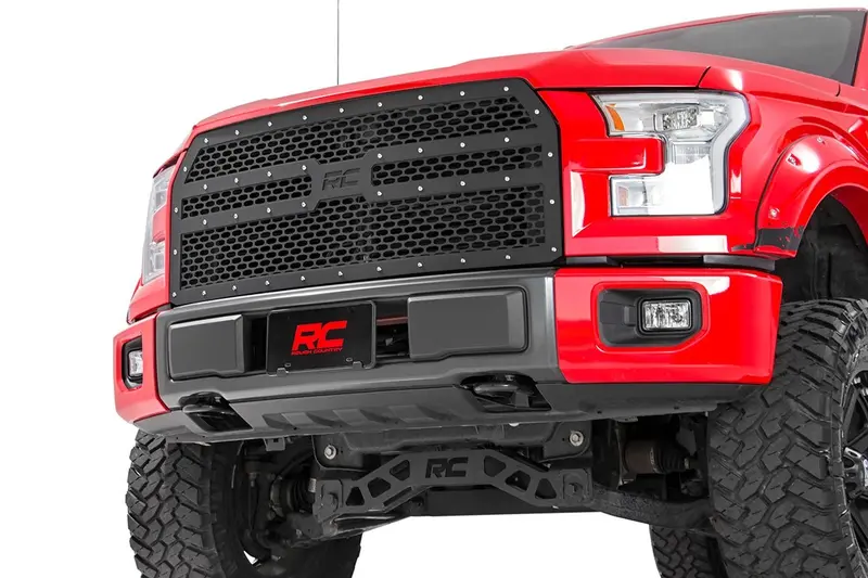 Rough Country 70191 Mesh Grille – Direct-Fit Replacement For 2015–2017 Ford F-150 1